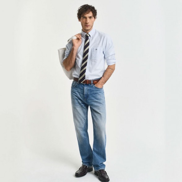 Camisa Gant Mens REG CLASSIC OXFORD STRIPE Camisa Gant Mens REG CLASSIC OXFORD STRIPE