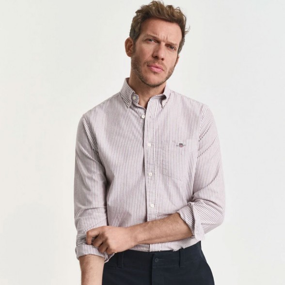 Camisa Gant Mens REG CLASSIC OXFORD STRIPE Camisa Gant Mens REG CLASSIC OXFORD STRIPE