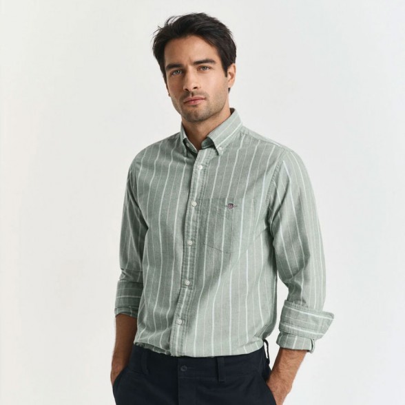 Camisa Gant Mens REG CLASSIC OXFORD STRIPE Camisa Gant Mens REG CLASSIC OXFORD STRIPE