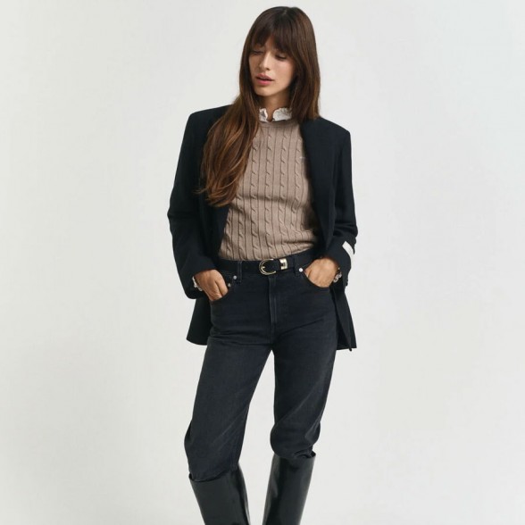 Camisola Malha Gant Women STRECH COTTON CABLE    Camisola Malha Gant Women STRECH COTTON CABLE