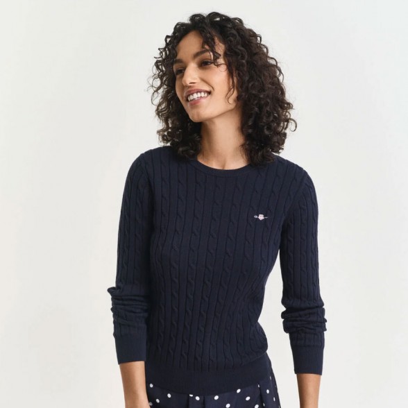 Camisola Malha Gant Women STRECH COTTON CABLE    Camisola Malha Gant Women STRECH COTTON CABLE