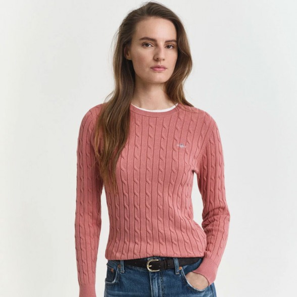 Camisola Malha Gant Women STRECH COTTON CABLE    Camisola Malha Gant Women STRECH COTTON CABLE