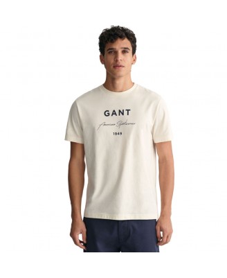 T-Shirt Gant Mens LOGO SCRIPT PRINTED