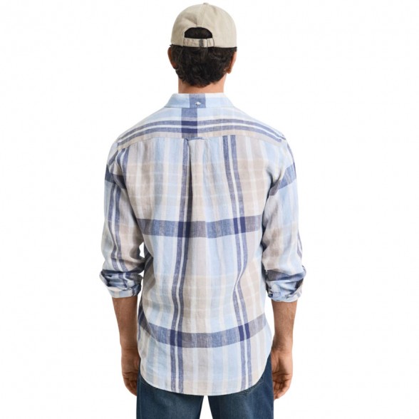 Camisa Gant Mens REG LINEN MADRAS