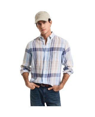 Camisa Gant Mens REG LINEN MADRAS