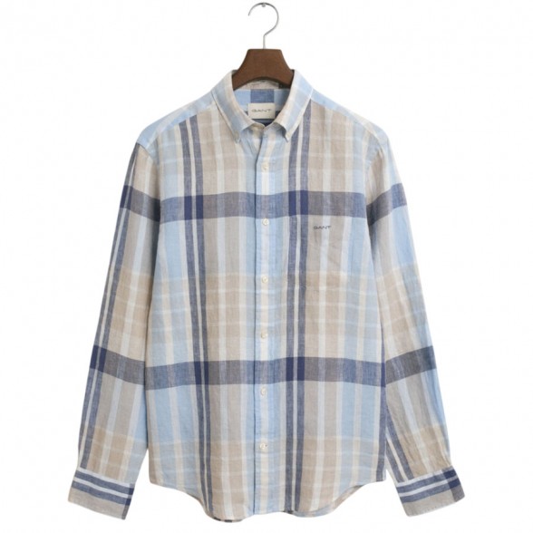 Camisa Gant Mens REG LINEN MADRAS