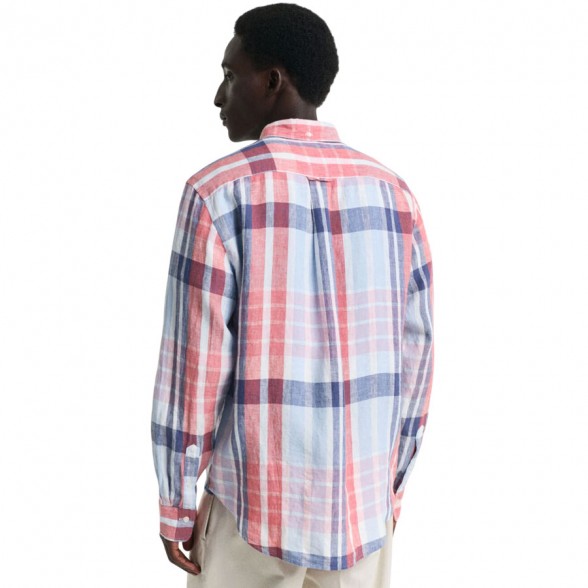 Camisa Gant Mens REG LINEN MADRAS