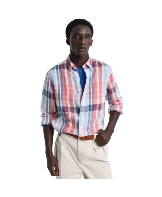 Camisa Gant Mens REG LINEN MADRAS