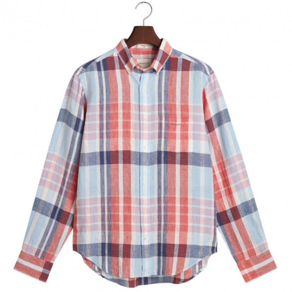 Camisa Gant Mens REG LINEN MADRAS